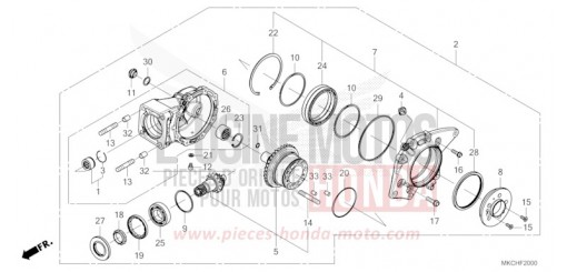 ENGRENAGE MENE DE SORTIE GL1800DAM de 2021